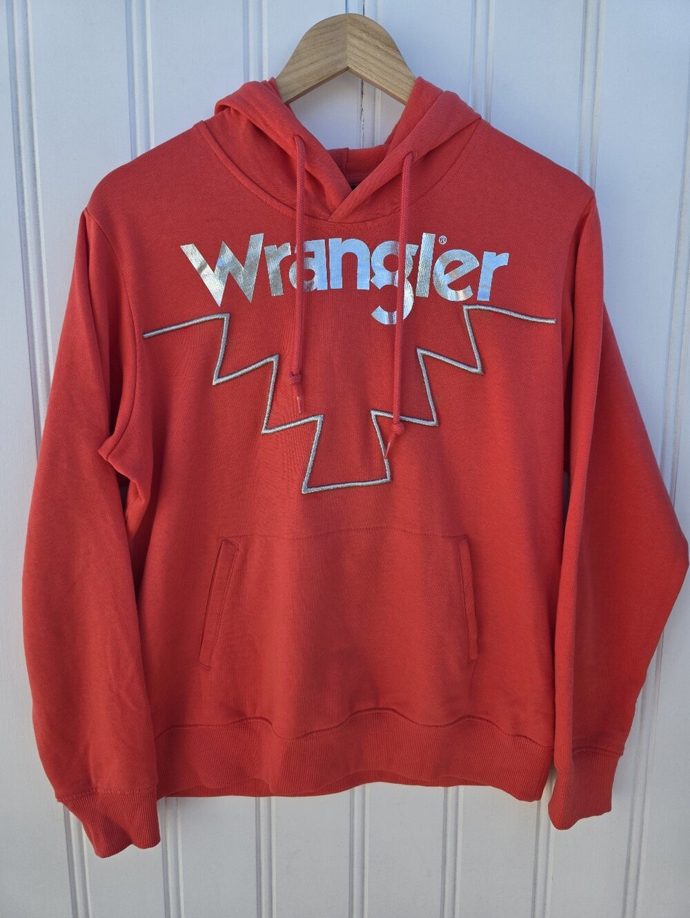 Wrangler Retro Metallic Logo Pullover Western Hoodie Medium